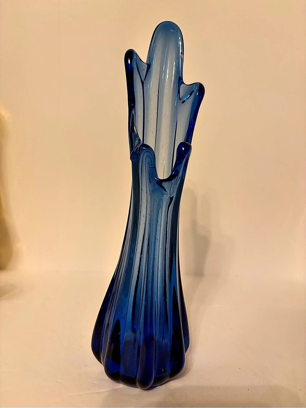 MCM, vintage cobalt blue swung vase
